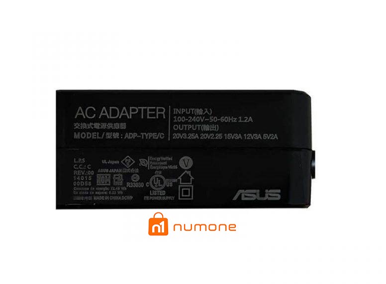 آداپتور لپ تاپ ایسوس ASUS 20V 3.25A-20V 2.25A-15V 3A-12V 3A-5V 2A Type C