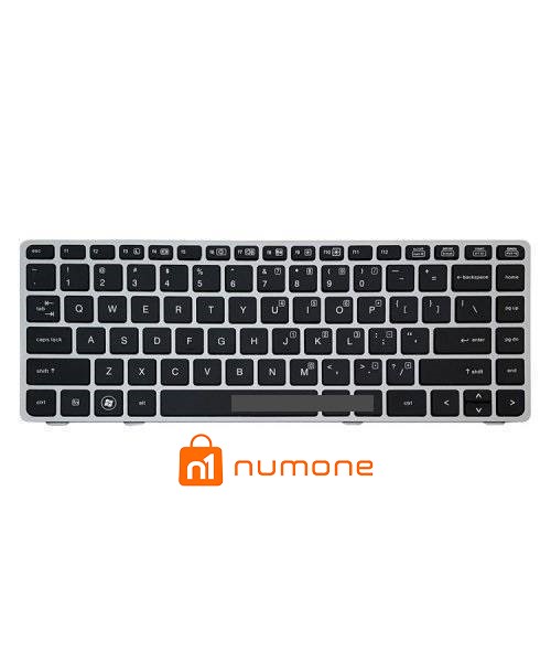 کیبورد لپ تاپ اچ پی EliteBook 8460B-6460B مشکی-بدون موس با فریم نقره ای
