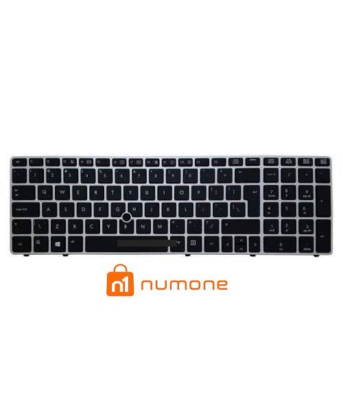 کیبورد لپ تاپ اچ پی EliteBook 8560P مشکی-با موس فریم نقره ای
