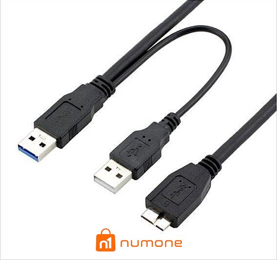 کابل هارد micro USB 3.0 با کابل شارژ USB 2.0 فرانت طول 20 سانتی متر مدل FN-U3CY02