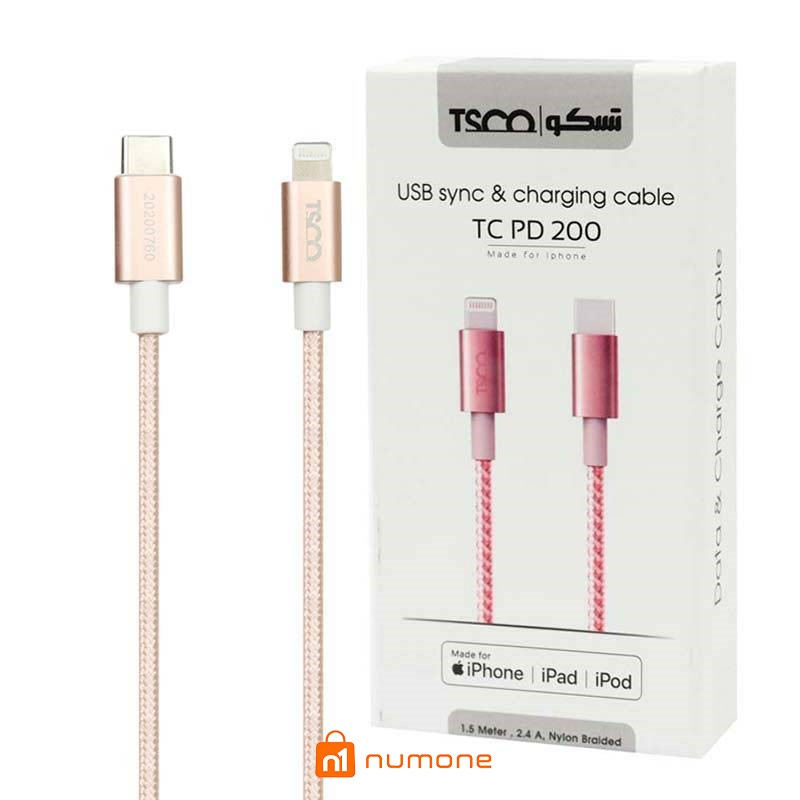 کابل 1.5 متری Type-C به Lightning تسکو TC PD200