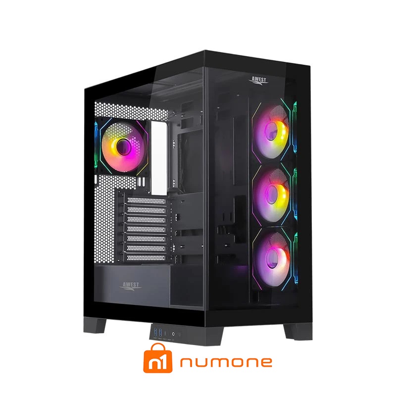 کیس کامپیوتر اوست مدل GT AQ16 MB ARGB Mid Tower مشکی