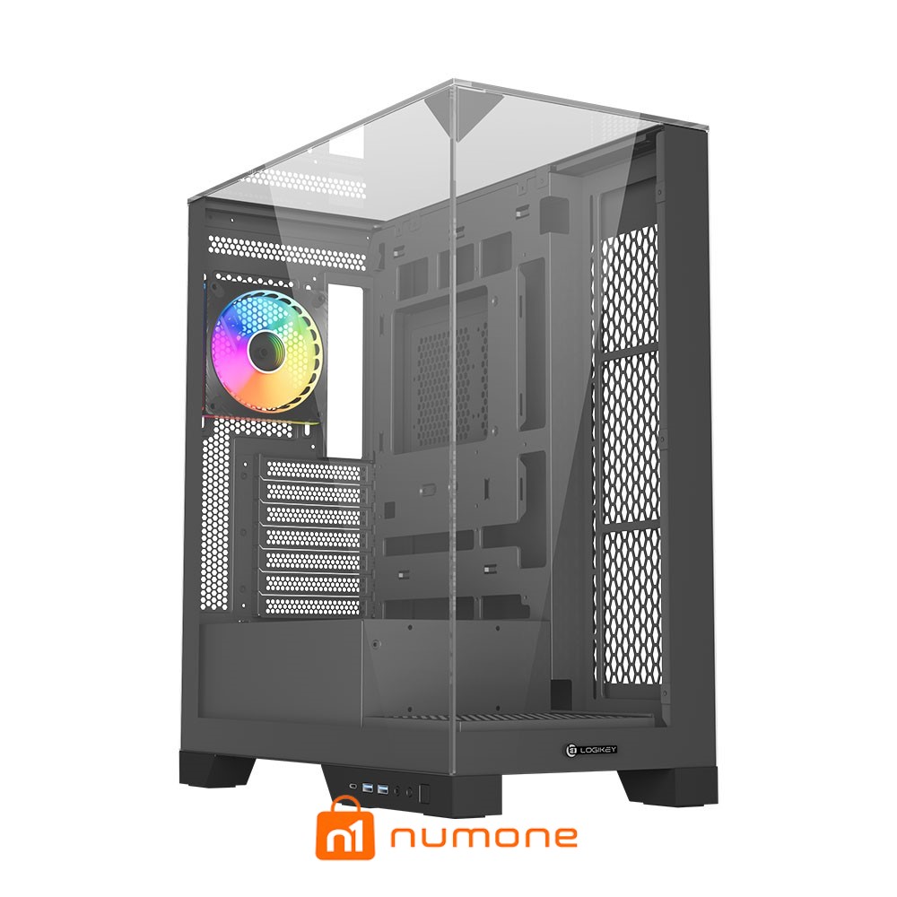 کیس کامپیوتر لاجی کی مدل C511B ARGB Mid Tower مشکی