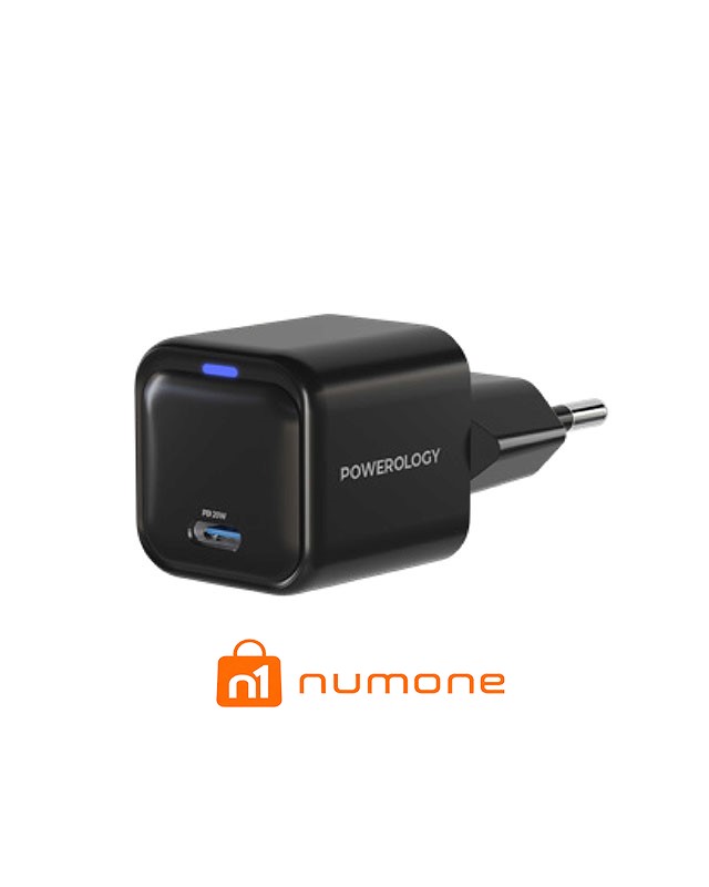 شارژر دیواری پاورولوژی 20 وات مدل Ultra-Compact GaN PWCUQC015