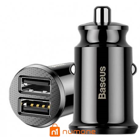 شارژر فندکی اتومبیل 2 پورت بیسوس مدل CCALL-ML01