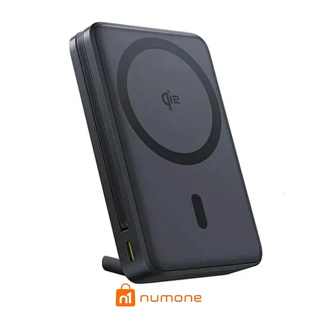 پاوربانک وایرلس مگنتی 45 وات باسئوس مدل NOMOS P10078800123-00 ظرفیت 10000 میلی آمپر ساعت